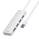 4u1 Hub Baseus UltraJoy Lite USB-A na USB 3.0 50 cm (bijeli)