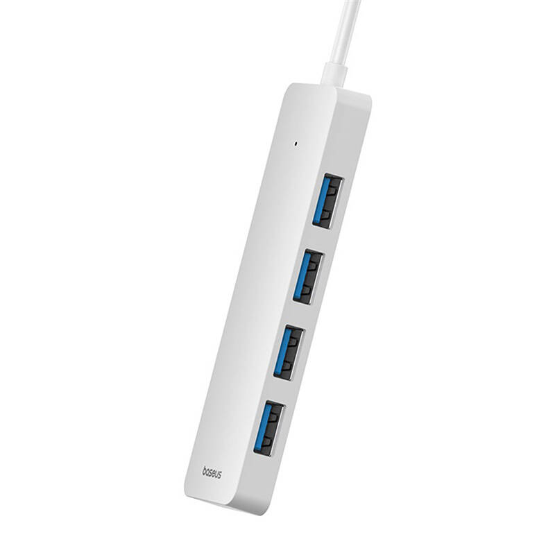 4u1 Hub Baseus UltraJoy Lite USB-A na USB 3.0 50 cm (bijeli)