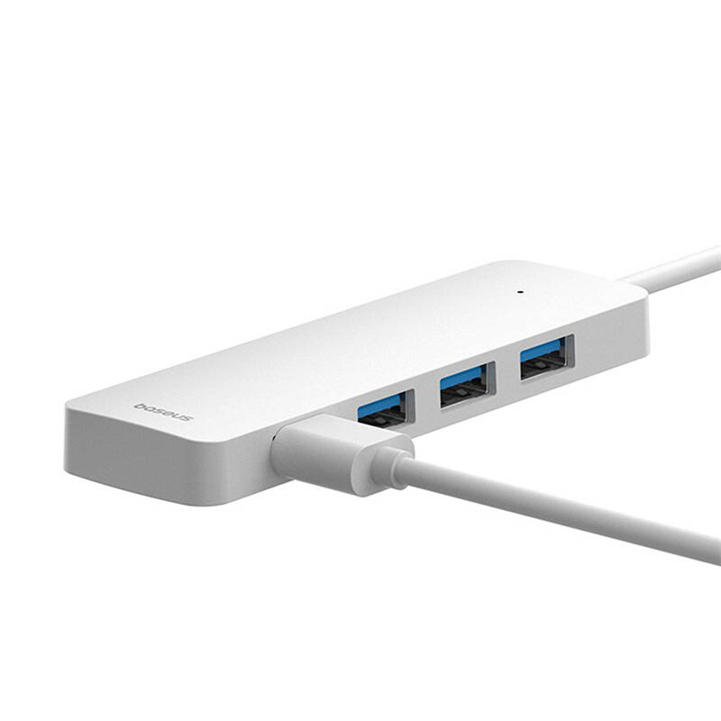 4u1 Hub Baseus UltraJoy Lite USB-A na USB 3.0 50 cm (bijeli)