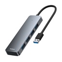 4u1 čvorište Baseus UltraJoy Lite USB-A na USB 3.0 15 cm (sivo)