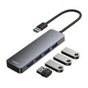 4u1 čvorište Baseus UltraJoy Lite USB-A na USB 3.0 15 cm (sivo)