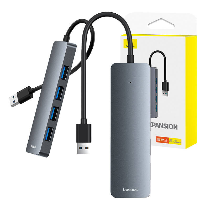 4u1 čvorište Baseus UltraJoy Lite USB-A na USB 3.0 15 cm (sivo)