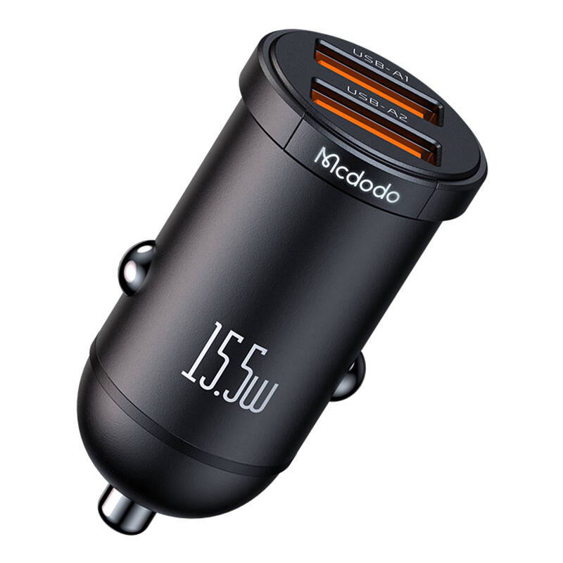 Mcdodo CC-2950 auto punjač, ​​2x USB, 15.5W (crni)