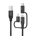 Kabel Choetech IP0030, MFi 3u1, USB-A/Lightning/Micro USB/USB-C, 5V, 1,2m (crni)