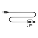 Kabel Choetech IP0030, MFi 3u1, USB-A/Lightning/Micro USB/USB-C, 5V, 1,2m (crni)