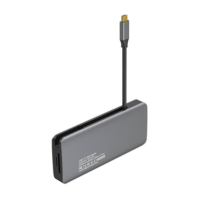 MOKiN 10 u 1 Adapter Hub USB-C na 3x USB 3.0 + USB-C punjenje + HDMI + 3,5 mm audio + VGA + 2x RJ45 + Micro SD čitač (srebrni)