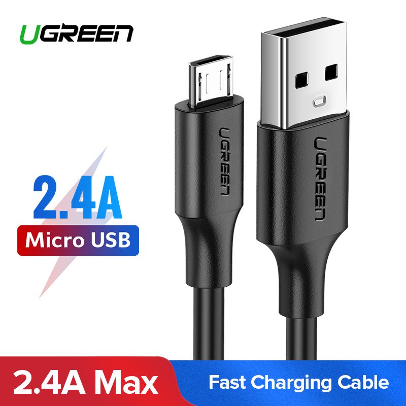 Micro USB kabel UGREEN QC 3.0 2.4A 0.25m (crni)