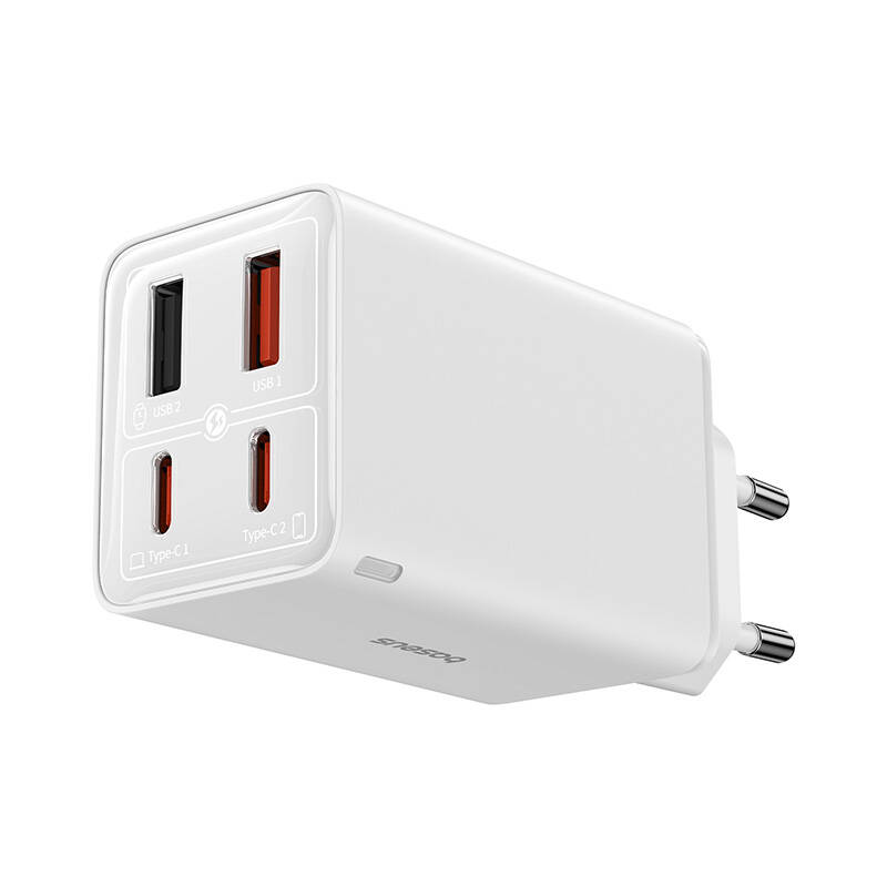 Baseus GAN6 Pro brzi punjač, ​​2xUSB-C + 2xUSB, 65W (bijeli)