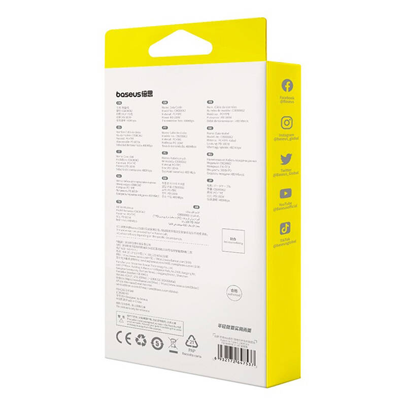 Kabel USB-C na USB-C Baseus Free2Draw, PD, 100W, 1m (crni)