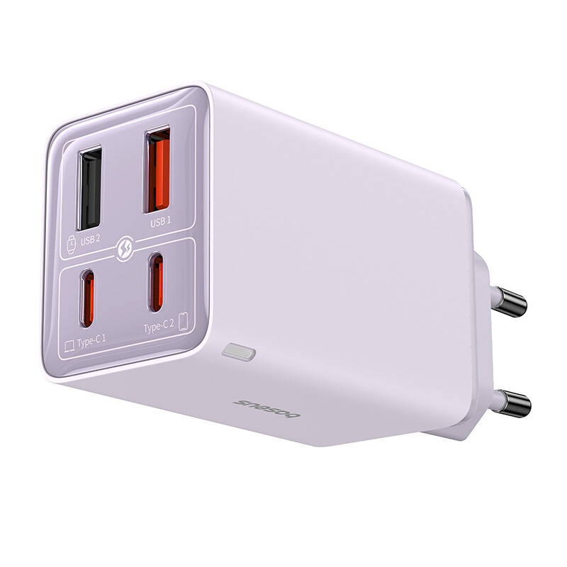 Baseus GAN6 Pro brzi punjač, ​​2xUSB-C + 2xUSB, 65W (ljubičasti)