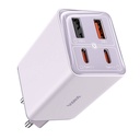 Baseus GAN6 Pro brzi punjač, ​​2xUSB-C + 2xUSB, 65W (ljubičasti)