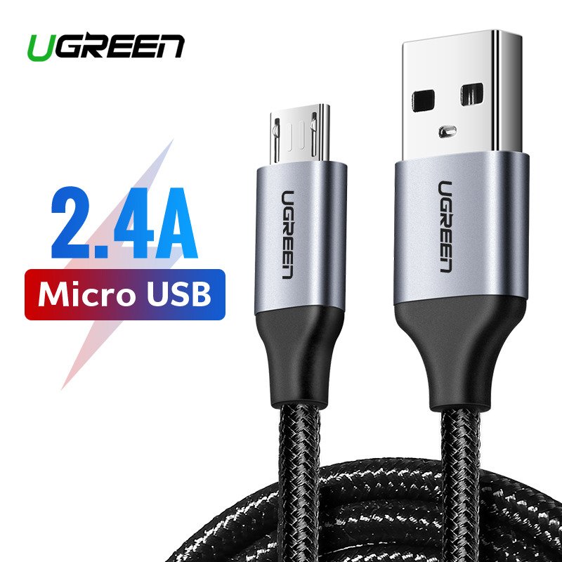 Micro USB kabel UGREEN QC 3.0 2.4A 0.25m (crni)