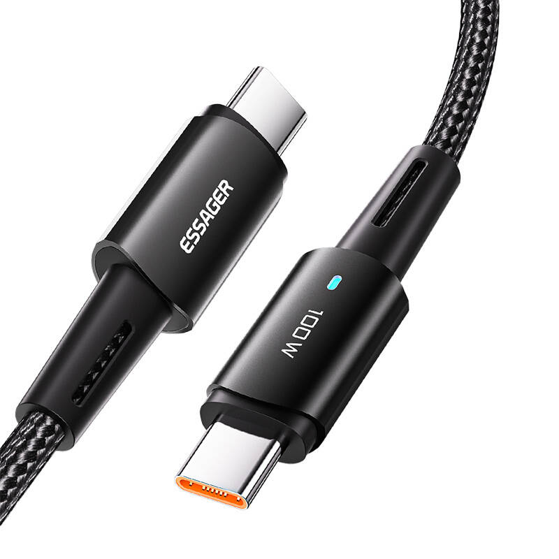 USB-C na USB-C kabel 100W Essager 1m (crni)