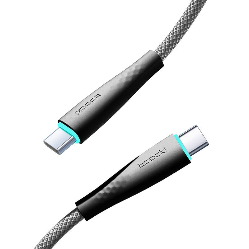 Kabel USB-C na USB-C Toocki TXCTT1- BMH01-B, 1m, PD FC 100W (crni)