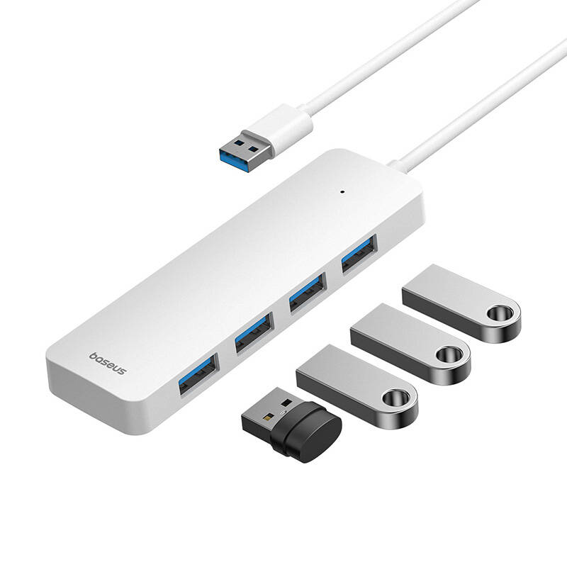 Hub Baseus UltraJoy Series Lite 4 priključka 200 cm (USB na USB3.0*4) (bijeli)