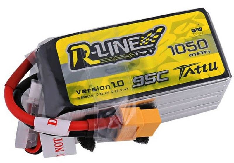 Tattu R-Line baterija 1050mAh 22.2V 95C 6S1P XT60