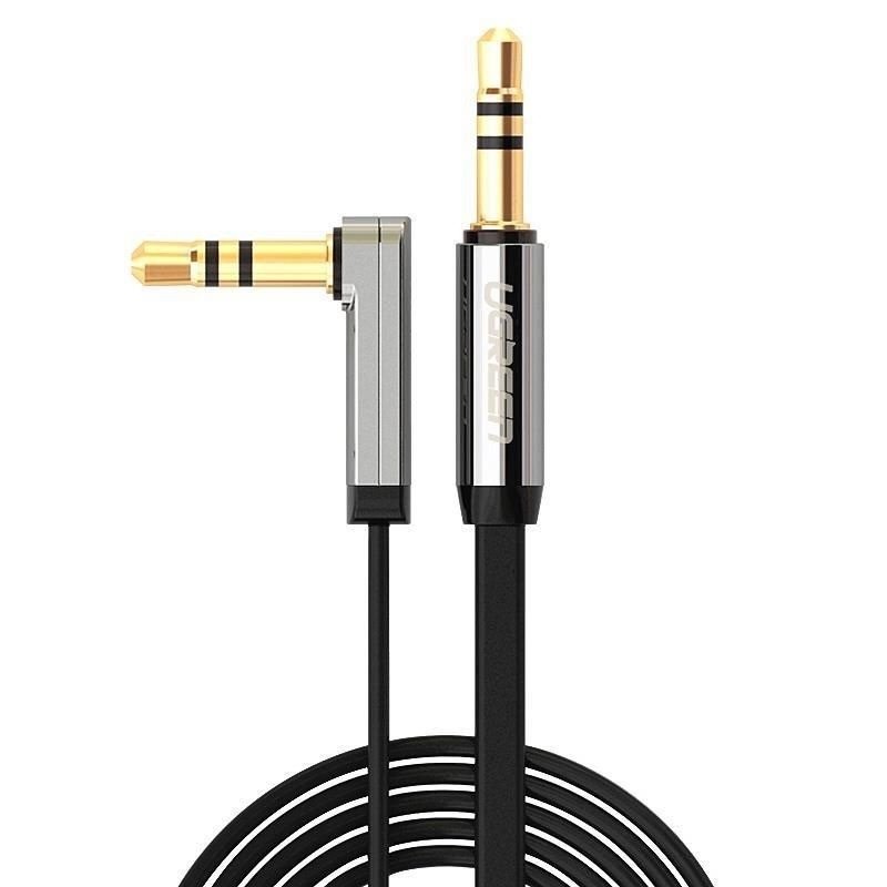 UGREEN mini jack 3,5 mm AUX ravni koljenasti kabel 1 m (crni)