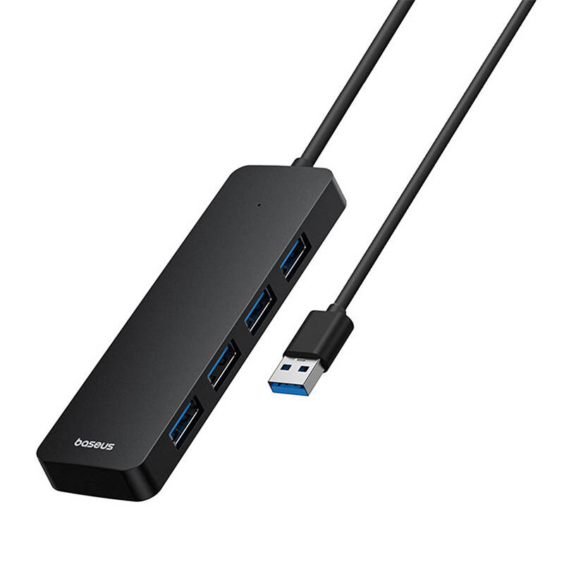 4u1 Hub Baseus UltraJoy Lite USB-A na USB 3.0 1m (crni)