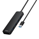 4u1 Hub Baseus UltraJoy Lite USB-A na USB 3.0 1m (crni)