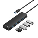 4u1 Hub Baseus UltraJoy Lite USB-A na USB 3.0 1m (crni)