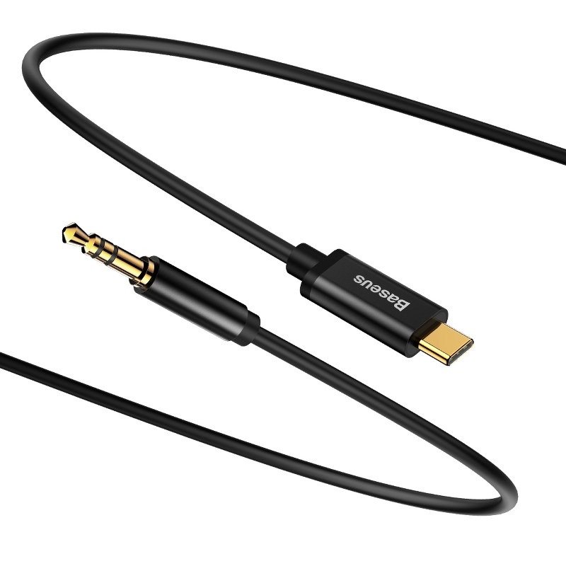 Baseus Yiven Audio kabel USB-C na mini priključak 3,5 mm, 1,2 m (crni)