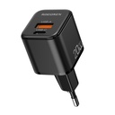 Zidni punjač MiniGaN Rocoren USB-C, USB, 20W (crni)