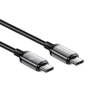 Kabel za brzo punjenje Rocoren USB-C na USB-C Retro Series 2m 100W (sivo)