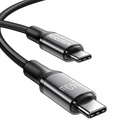 Kabel za brzo punjenje Rocoren USB-C na USB-C Retro Series 1m 240W (sivo)