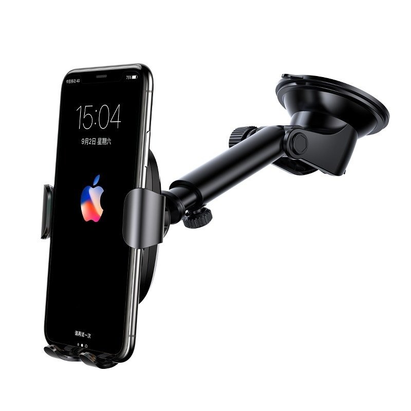 Gravity Car Mount Baseus s induktivnim punjačem Qi (crni)