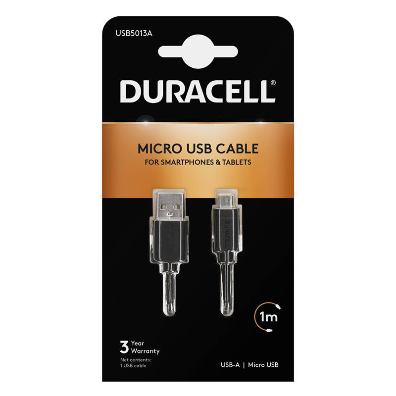 Kabel USB na Micro USB Duracell 1m (crni)