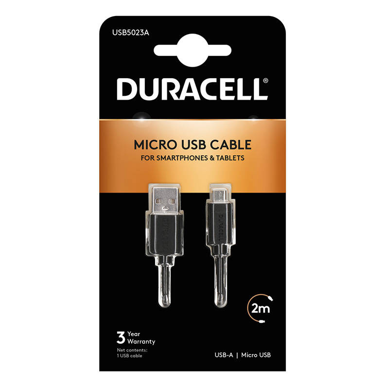 Kabel USB na Micro USB Duracell 2m (crni)