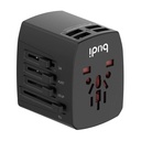 Univerzalni zidni punjač / AC adapter Budi 4x USB, 5A, EU/UK/AUS/US/JP (crni)