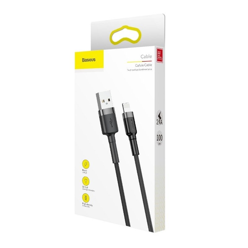 Baseus Cafule USB Lightning kabel 1,5A 2m (sivo+crno)