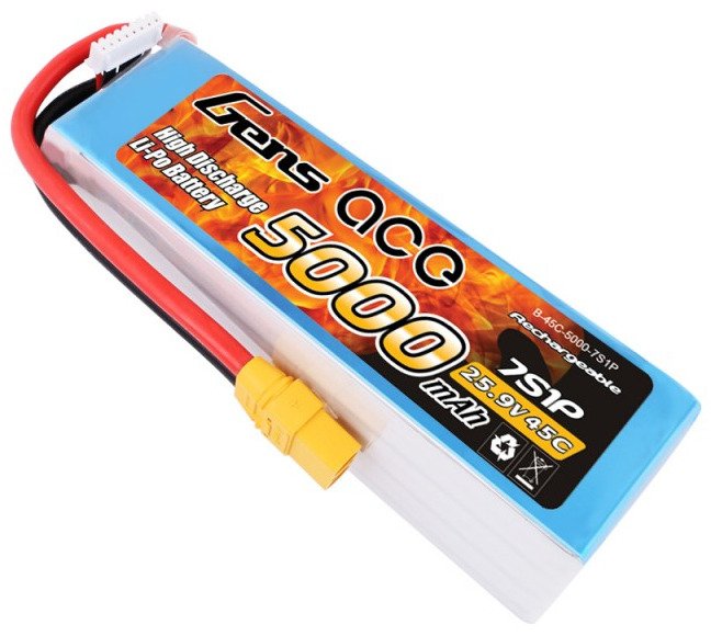 Baterija Gens Ace 5000mAh 25.9V 45C 7S1P XT90