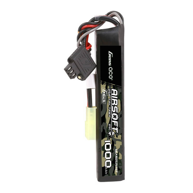 Gens ace G-Tech 25C 1000mAh 2S1P 7.4V Airsoft Gun Lipo baterija s mini Tamiya utikačem