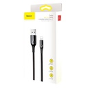 Baseus Lightning kabel u obliku slova C s LED svjetiljkom 2.4A 1m (crni)