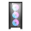 Kućište za računalo Darkflash DRX70 GLASS + 4 RGB ventilatora (crno)