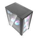 Kućište za računalo Darkflash DRX70 GLASS + 4 RGB ventilatora (crno)