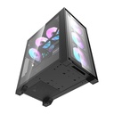 Kućište za računalo Darkflash DRX70 GLASS + 4 RGB ventilatora (crno)