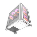 Kućište za računalo Darkflash DRX70 GLASS + 4 RGB ventilatora (bijelo)