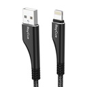 Kabel USB-A do Lightning RayCue CA01 1.2m 2.4A (crni)