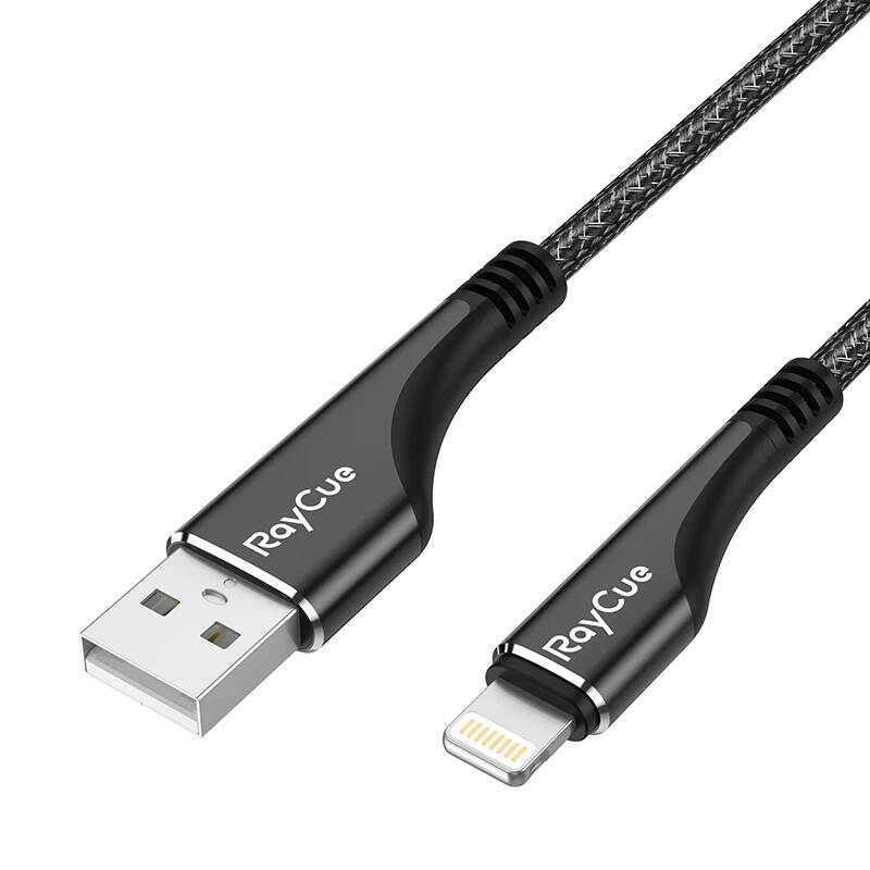 Kabel USB-A do Lightning RayCue CA01 1.2m 2.4A (crni)