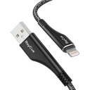 Kabel USB-A do Lightning RayCue CA01 1.2m 2.4A (crni)