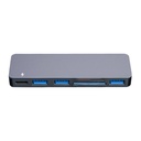 Hub 6w2 RayCue 2x USB-C do Thunderbolt 3 + 3x USB-A 3.0 5Gbps + SD/TF 2.0 (slabo)