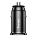 Baseus Square auto punjač 2xUSB QC3.0 5A 30W (crni)