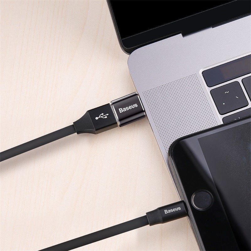 Baseus USB na USB Type-C adapter 2.4A (crni)