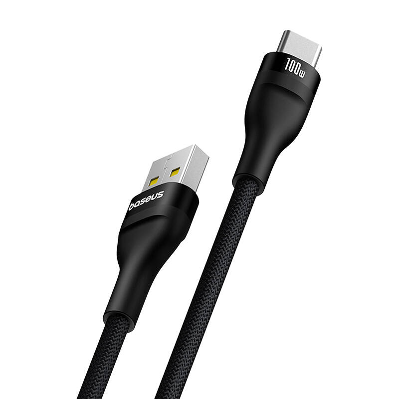 Kabel za punjenje Baseus Flash 2 USB na USB-C 100W, 2m (crni)