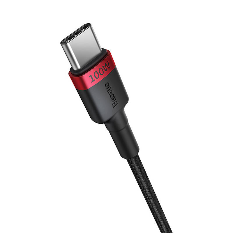 Kabel Baseus Cafule USB-C na USB-C 100W,1m, 2kom (crveno crni, sivo crni)