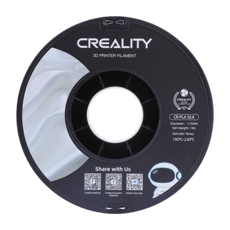 CR-Silk PLA Filament Creality (bijela)