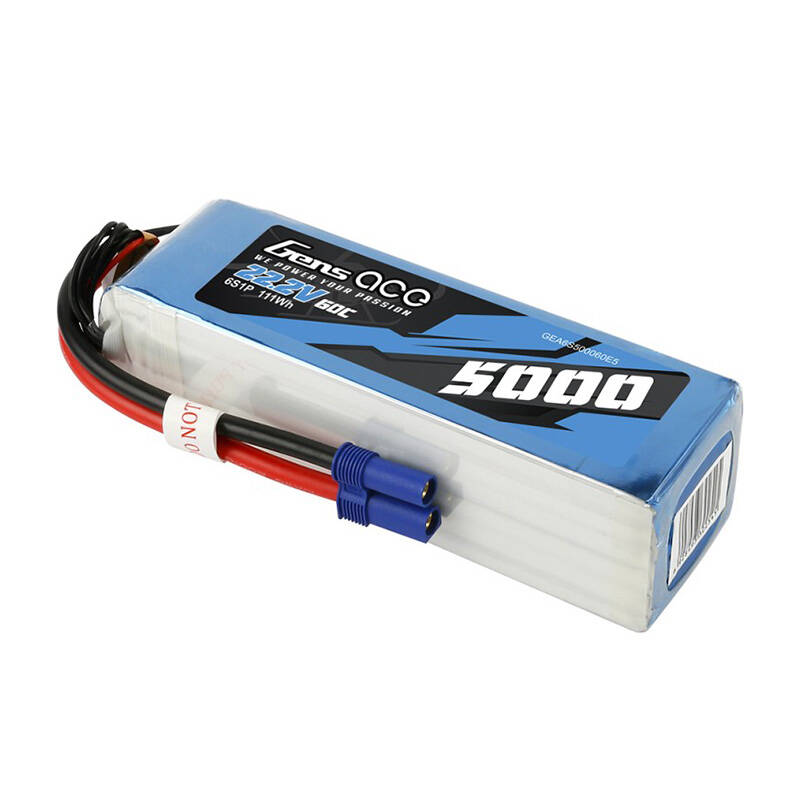 Gens ace 5000 mAh 22,2 V 60C 6S1P Lipo baterija s EC5 utičnicom